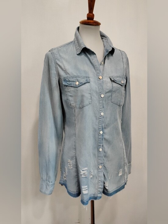 Dress Forum Tops - DISTRESSED DRESS FORUM BLOUSE